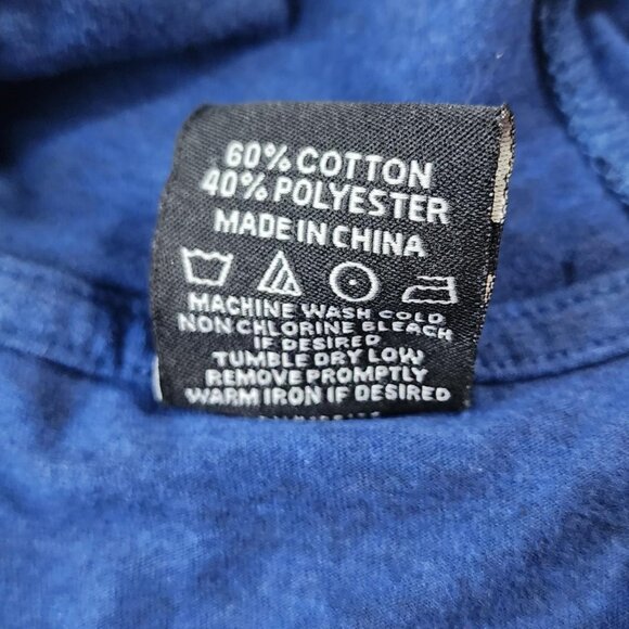 NBA navy blue with red screen print lightweight long sleeve hoodie - Picture 6 of 6